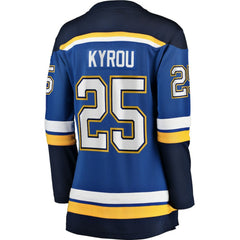 Jordan Kyrou St. Louis Blues Fanatics Women's Home Breakaway Player Jersey - Blue - NHL 5148711