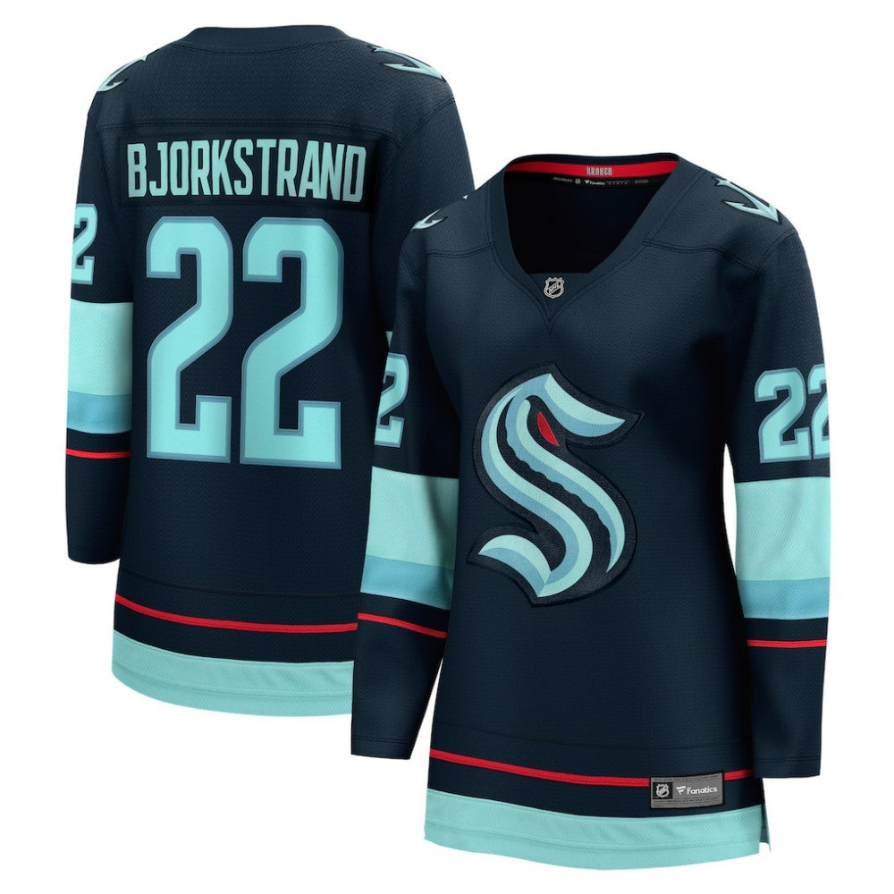 Oliver Bjorkstrand Seattle Kraken Fanatics Women's Home Breakaway Player Jersey - Deep Sea Blue - NHL 5148748