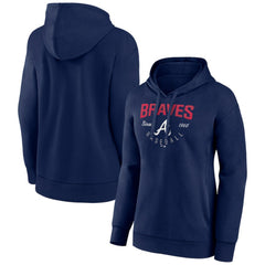 Atlanta Braves Women's Team Live For It Pullover Hoodie - Navy - MLB Online