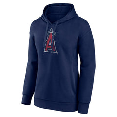 Los Angeles Angels Women's Distressed Team Pullover Hoodie - Navy - MLB Online
