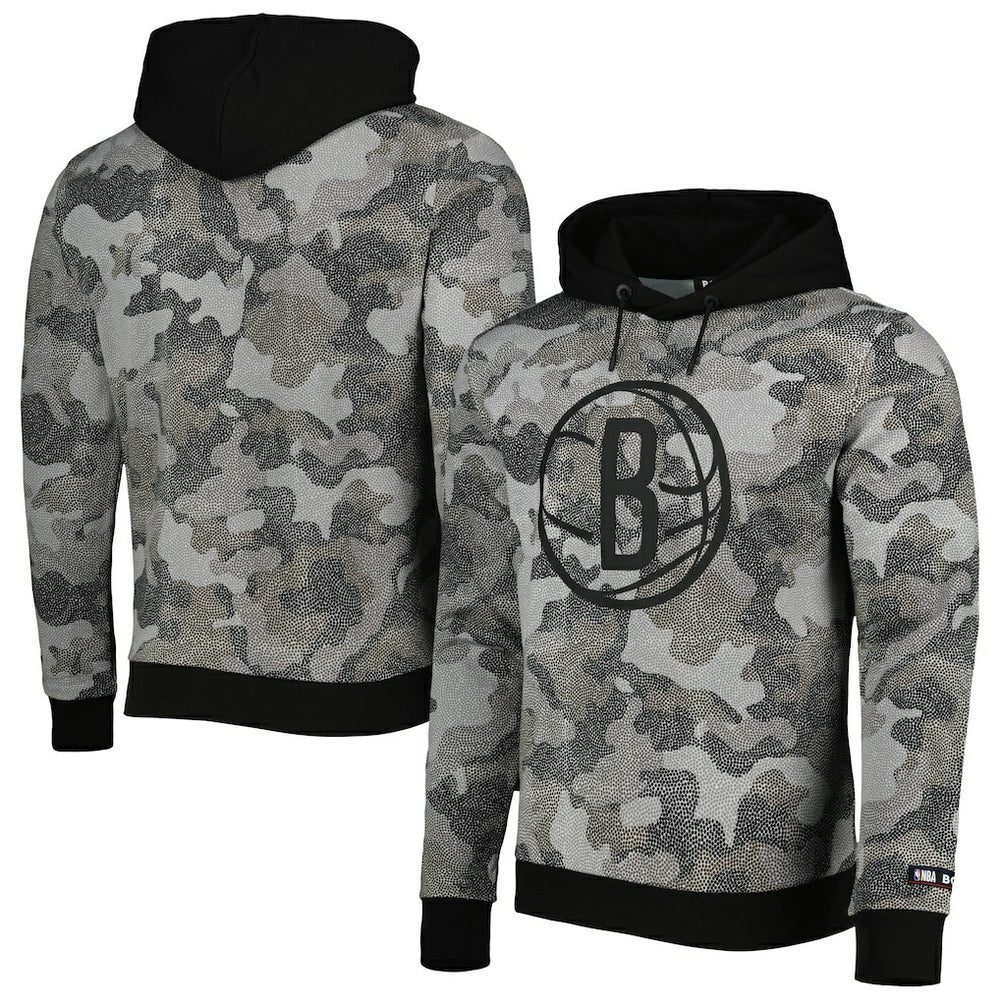 Brooklyn Nets Hugo Boss Camo Pullover Hoodie Black