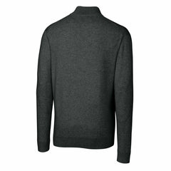 Detroit Lions Cutter & Buck Throwback Logo Lakemont Tri-Blend Big & Tall Quarter-Zip Pullover Sweater Heather Charcoal