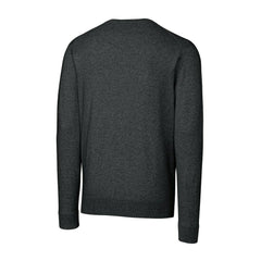 Buffalo Bills Cutter & Buck Throwback Logo Lakemont Tri-Blend Big & Tall V-Neck Pullover Sweater Heather Charcoal