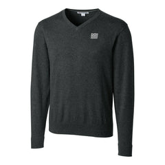 New York Giants Cutter & Buck Throwback Logo Lakemont Tri-Blend Big & Tall V-Neck Pullover Sweater Heather Charcoal