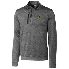 Pittsburgh Steelers Cutter & Buck Stealth Heathered Big & Tall Throwback Logo Quarter-Zip Pullover Top Steel
