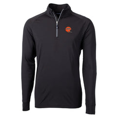 Cincinnati Bengals Cutter & Buck Adapt Eco Knit Stretch Recycled Quarter-Zip Throwback Pullover Top Black