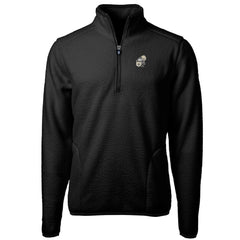 New Orleans Saints Cutter & Buck Throwback Eco Sherpa Fleece Quarter-Zip Pullover Jacket Black