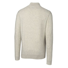 New Orleans Saints Cutter & Buck Throwback Logo Lakemont Tri-Blend Quarter-Zip Pullover Sweater Oatmeal