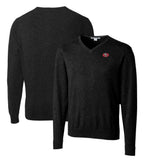 San Francisco 49ers Cutter & Buck Throwback Logo Lakemont Tri-Blend V-Neck Pullover Sweater Black