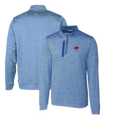 Buffalo Bills Cutter & Buck Stealth Heathered Throwback Logo Quarter-Zip Pullover Top Royal