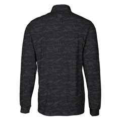 San Francisco 49ers Cutter & Buck Throwback Logo Traverse Camo Print Stretch Quarter-Zip Pullover Top Black