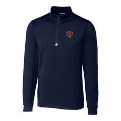 Chicago Bears Cutter & Buck Throwback Logo Traverse Stretch Quarter-Zip Pullover Top Navy