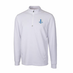Detroit Lions Cutter & Buck Throwback Logo Traverse Stretch Quarter-Zip Pullover Top White