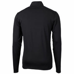 Detroit Lions Cutter & Buck Throwback Logo Virtue Eco Pique Recycled Quarter-Zip Pullover Top Black