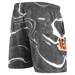Cincinnati Bengals Pro Standard Allover Marble Print Shorts Black