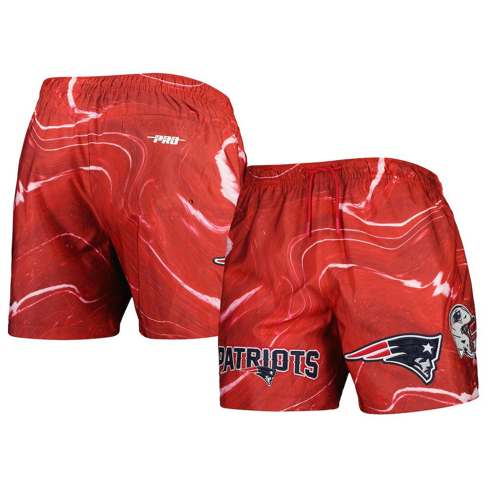 New England Patriots Pro Standard Allover Marble Print Shorts Red