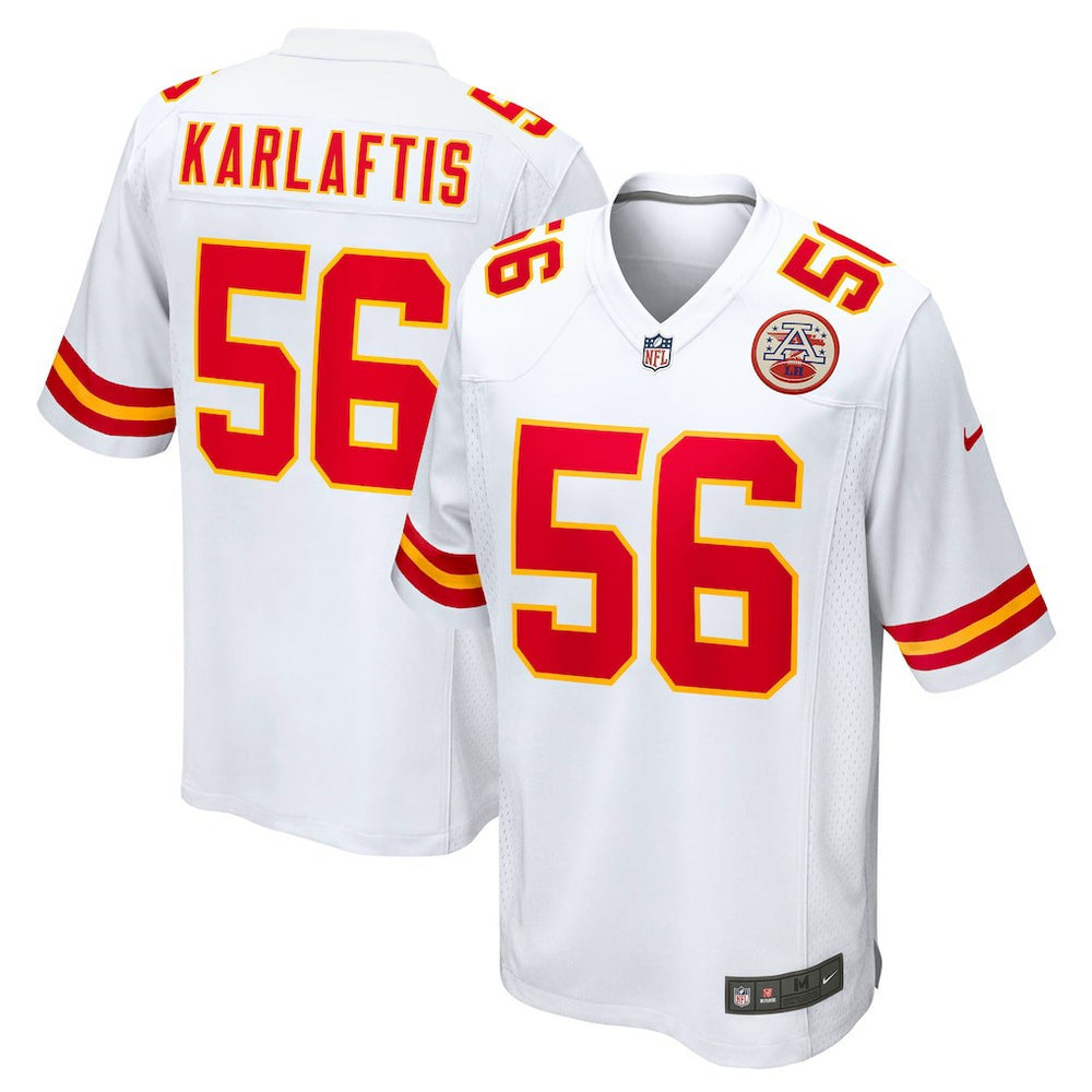 Nike George Karlaftis Kansas City Chiefs Away Game Player Jersey White