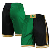 Boston Celtics Hardwood Classics 2007 Split Swingman Shorts Kelly Green/Black | Mitchell & Ness online