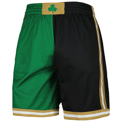 Boston Celtics Hardwood Classics 2007 Split Swingman Shorts Kelly Green/Black | Mitchell & Ness online