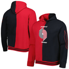 Portland Trail Blazers Hardwood Classics Split Pullover Hoodie Red/Black | Mitchell & Ness Near Me
