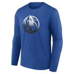 Dallas Mavericks Gradient Logo Long Sleeve T-Shirt Blue