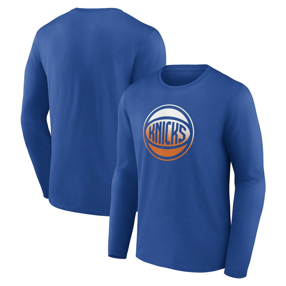 New York Knicks Gradient Logo Long Sleeve T-Shirt Blue