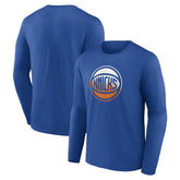 New York Knicks Gradient Logo Long Sleeve T-Shirt Blue