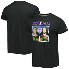 De'Aaron Fox & Domantas Sabonis Sacramento Kings Homage NBA Jam Tri-Blend T-Shirt Charcoal