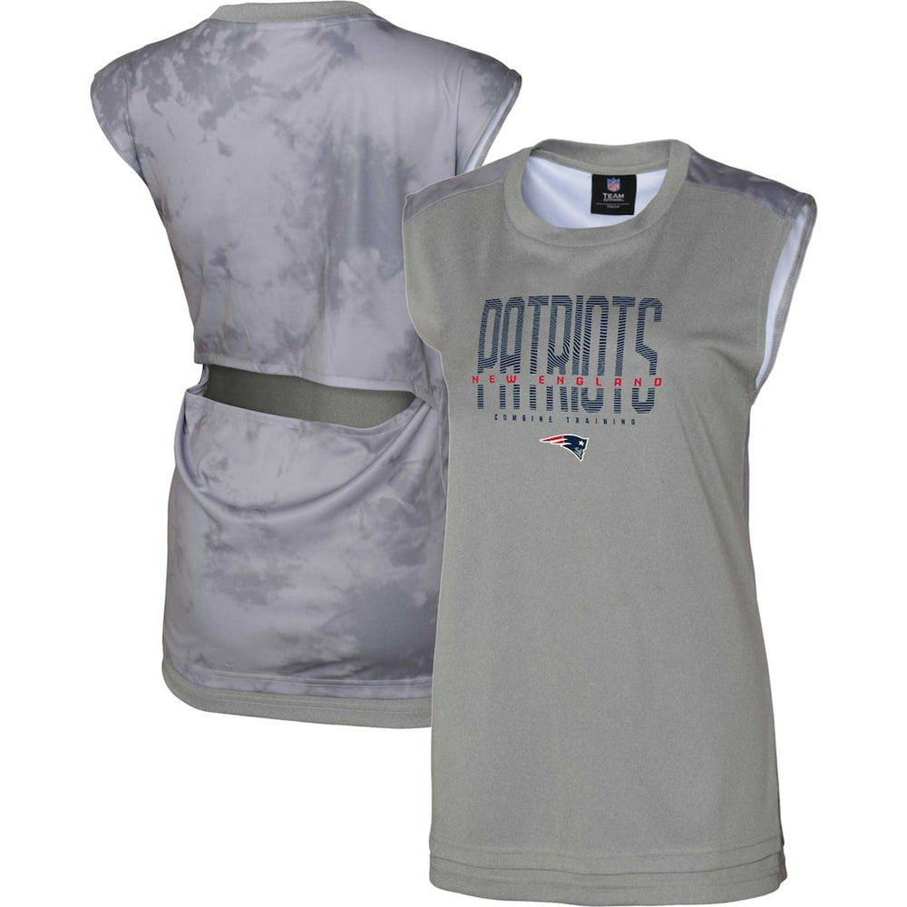 New England Patriots Women's No Sweat Tank Top Gray