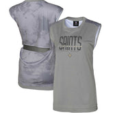 New Orleans Saints Women's No Sweat Tank Top Gray