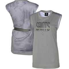 New Orleans Saints Women's No Sweat Tank Top Gray
