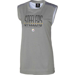 Pittsburgh Steelers Women's No Sweat Tank Top Gray
