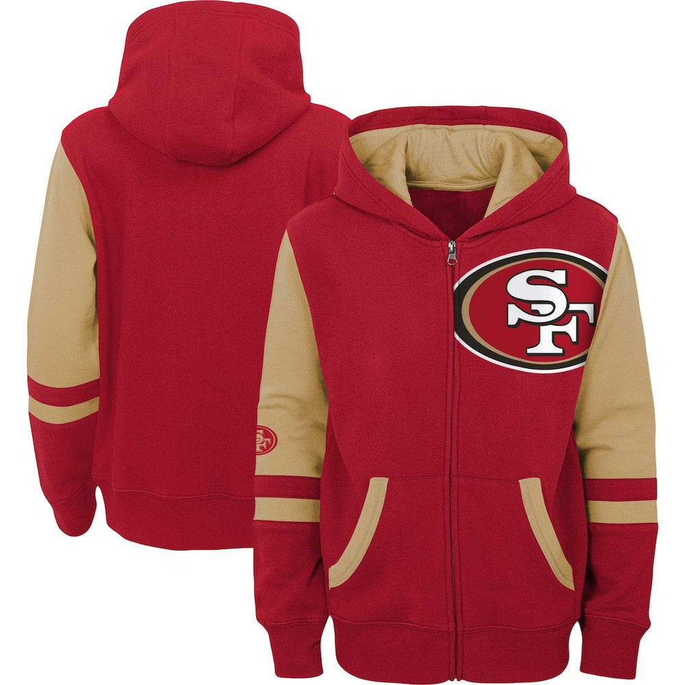 San Francisco 49ers Preschool Stadium Color Block Full-Zip Hoodie Scarlet