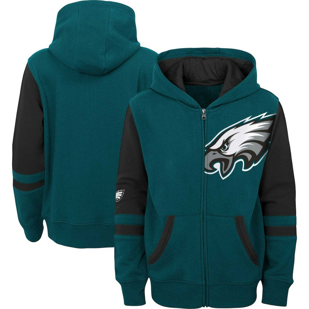 Philadelphia Eagles Preschool Stadium Color Block Full-Zip Hoodie Green