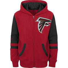 Atlanta Falcons Youth Colorblock Full-Zip Hoodie Red