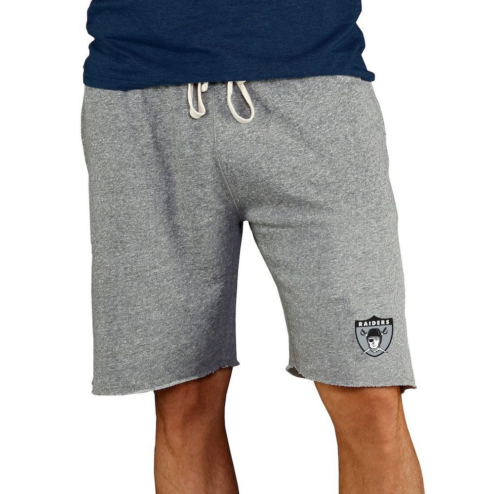Las Vegas Raiders Concepts Sport Throwback Logo Mainstream Terry Shorts Gray