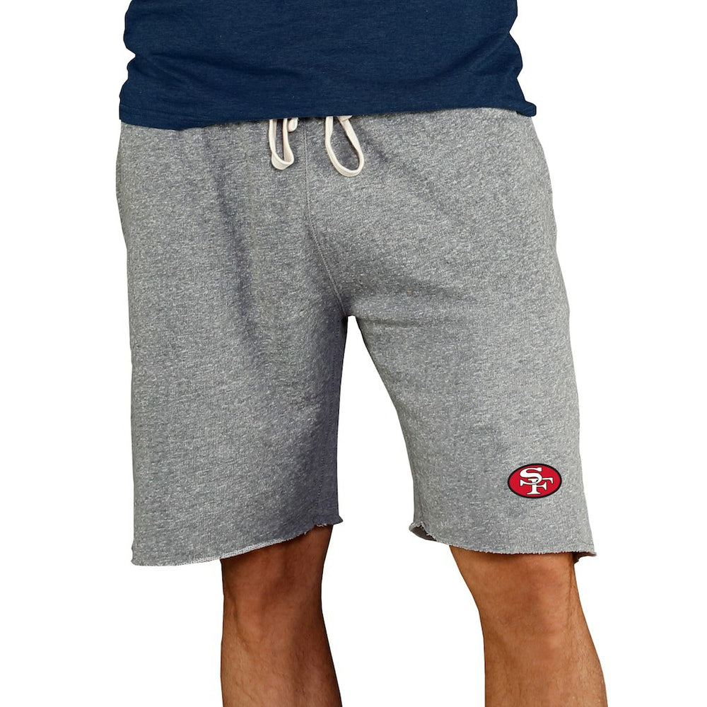 San Francisco 49ers Concepts Sport Throwback Logo Mainstream Terry Shorts Gray