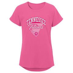 Tennessee Titans Girls Youth Playtime Dolman T-Shirt Pink