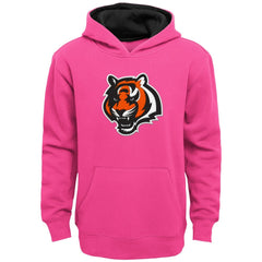 Cincinnati Bengals Girls Youth Prime Pullover Hoodie Pink