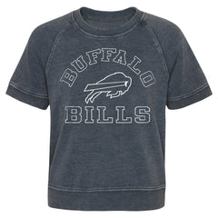 Buffalo Bills Girls Juniors Cheer Squad Raglan T-Shirt Heather Charcoal