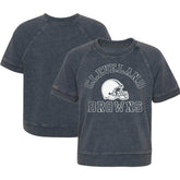 Cleveland Browns Girls Juniors Cheer Squad Raglan T-Shirt Heather Charcoal