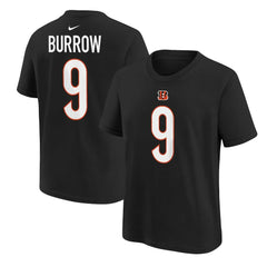 Nike Joe Burrow Cincinnati Bengals Youth Player Name & Number T-Shirt Black