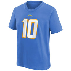Nike Justin Herbert Los Angeles Chargers Youth Player Name & Number T-Shirt Powder Blue