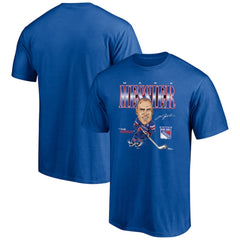 Mark Messier New York Rangers Player Caricature T-Shirt - Blue - NHL 5192696