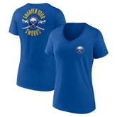 Buffalo Sabres Women's Territorial V-Neck T-Shirt - Royal - NHL 5194609