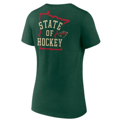 Minnesota Wild Women's Territorial V-Neck T-Shirt - Green - NHL 5194611