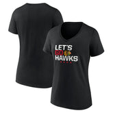 Chicago Blackhawks Women's Shout Out V-Neck T-Shirt - Black - NHL 5194658