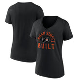 Philadelphia Flyers Women's Shout Out V-Neck T-Shirt - Black - NHL 5194663