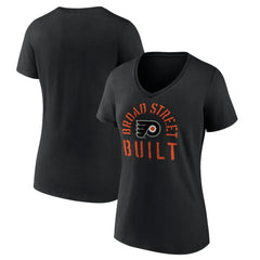 Philadelphia Flyers Women's Shout Out V-Neck T-Shirt - Black - NHL 5194663