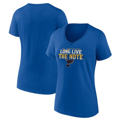 St. Louis Blues Women's Shout Out V-Neck T-Shirt - Blue - NHL 5194664